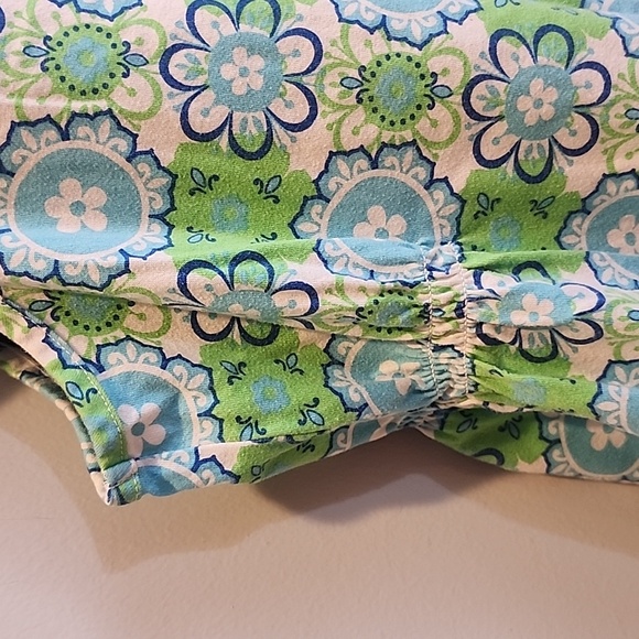 Hanna Andersson Blue and Green Floral Spaghetti Strap Sundress 130 - Picture 4 of 12